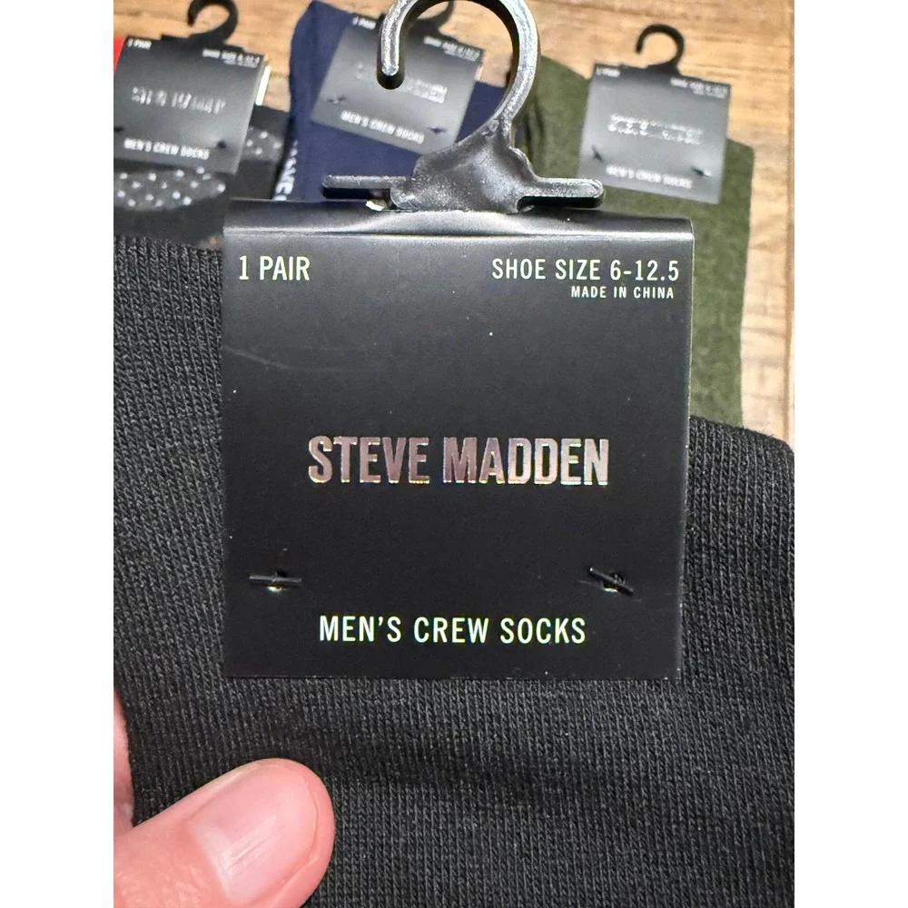 NWT Lot Steve Madden Mens Crew Socks Hustle Rose Camo 6-12.5‎ Athletic Multipack